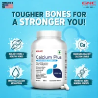 GNC Calcium Plus 1000mg – 60 Tablets | Bone Strength, Joint Support & Vitamin D3 - Image 3