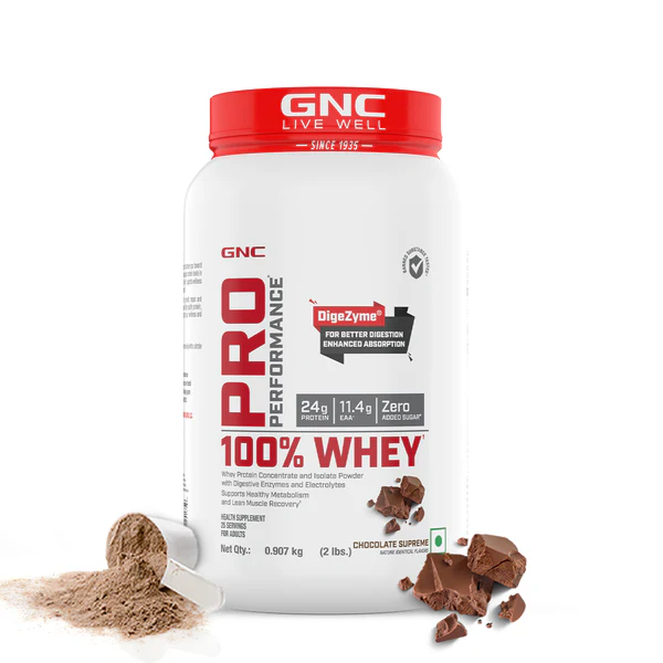 GNC 100% PP Whey 4lbs chocolate fudge