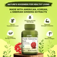 GNC Tripple Root Ginseng 90tab - Image 2