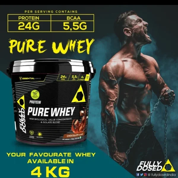 Fully Dosed Pure Whey 4kg PREMIUM GRASS-FED WHEY, GREEN TEA & GARCINIA, GLUTEN-FREE