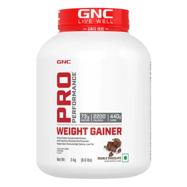 GNC Pro Performance Weight Gainer – 3kg (6.6 lbs)  High-Calorie Formula for Healthy Weight & Muscle Gain