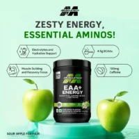 Muscletech EAA + Energy | Sour Apple Flavour 30 serving | 396g Powder - Image 2